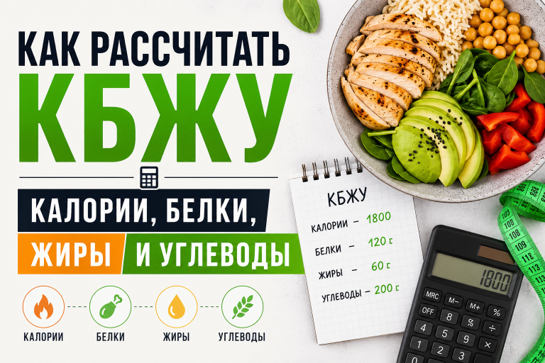 Как рассчитать КБЖУ калории, белки, жиры и углеводы